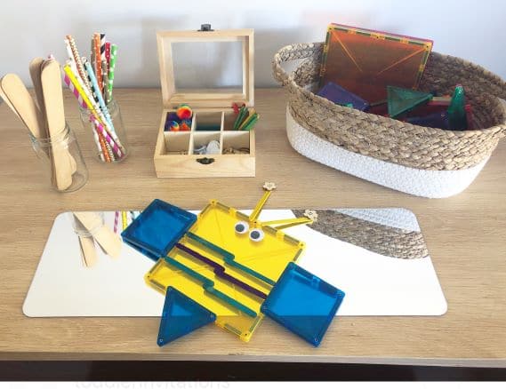 6 Ways to Extend Your Magnetic Tile Play Using Loose Parts