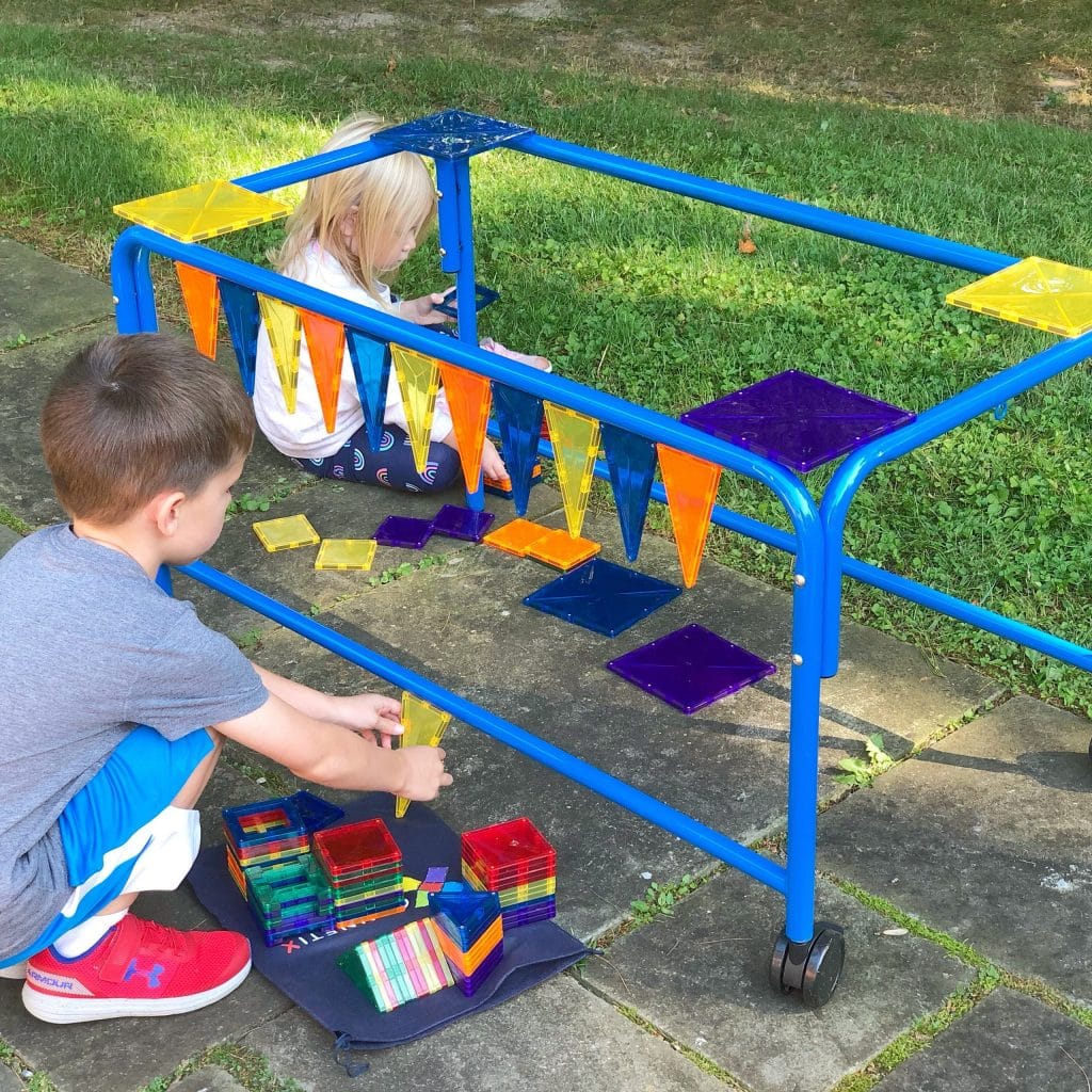 Connetix Magnetic Tile play in unique places
