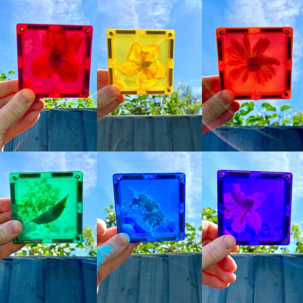 Connetix Tiles Scientific floral light demonstration
