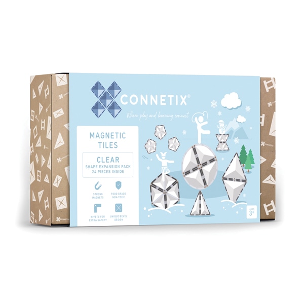 Clear Shape Expansion Pack 24 pc by Connetix