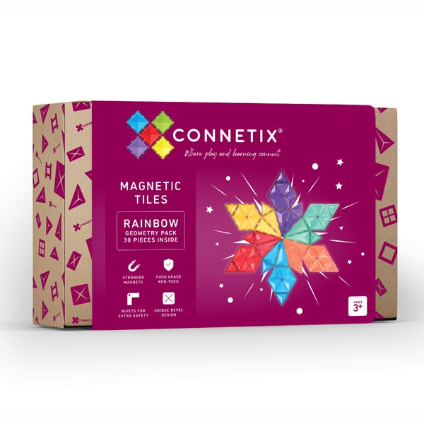 Rainbow Geometry Pack 30 pc by Connetix