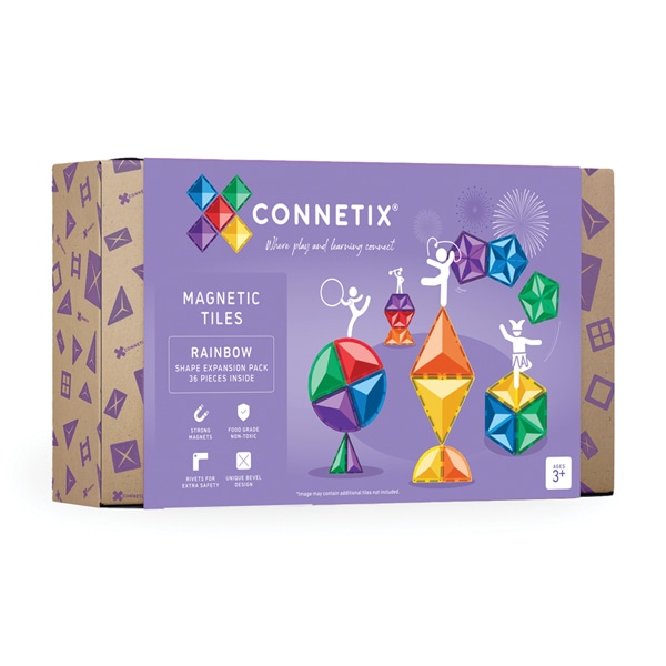 Rainbow Shape Expansion Pack 36 pc by Connetix