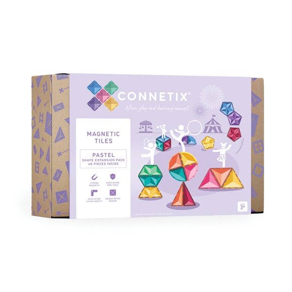 Pastel Shape Expansion Pack 48 pc by Connetix