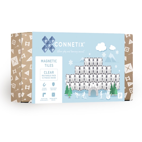 Clear Rectangle Pack 12 pc by Connetix