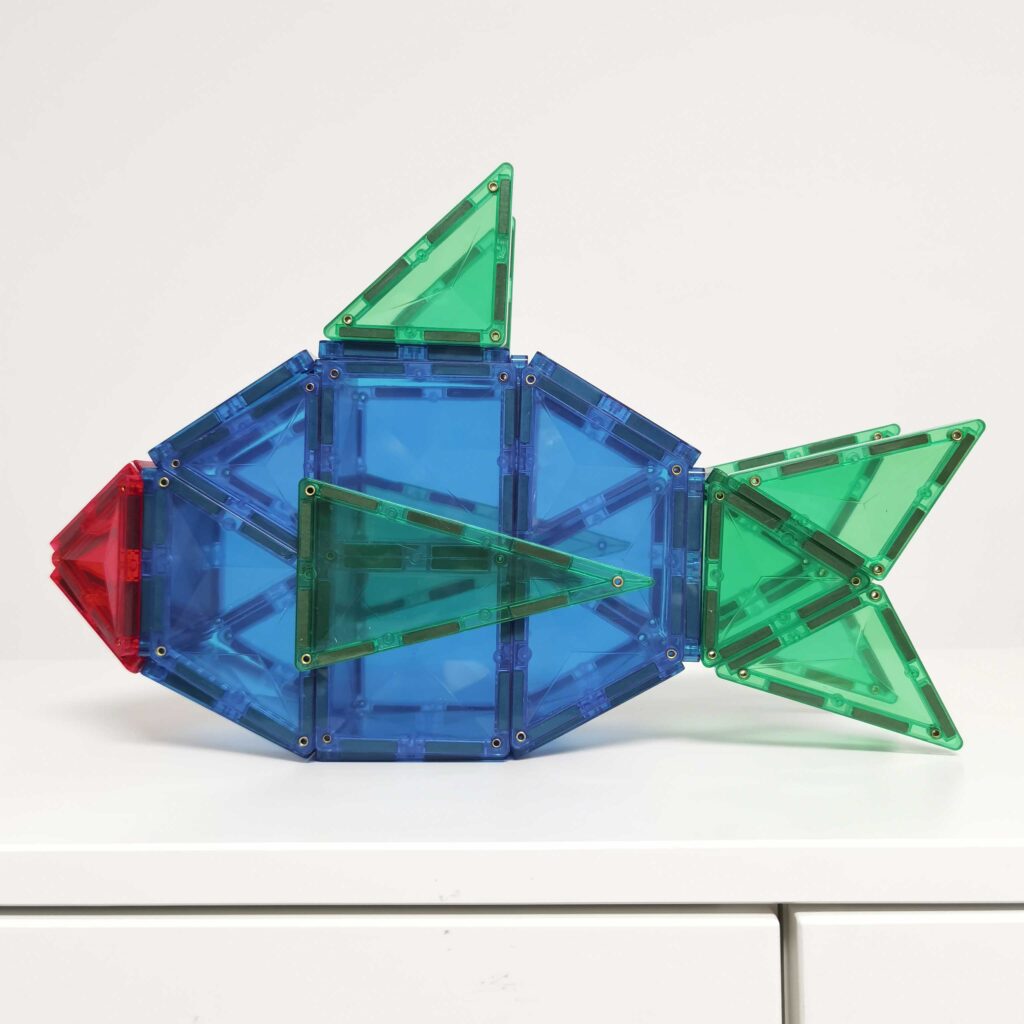 How to Build a Fish with Connetix magnetic tiles