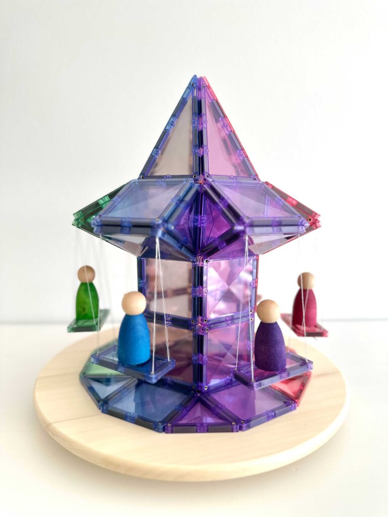 How to Build a Chair Ride Carousel with CONNETIX Magnetic Tiles